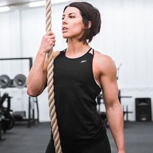 𝅺FLAG Nor Fail NWT TEK ‘Strappy Tank’ Racerback Top in Black Size Medium